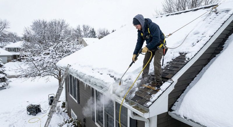Roof Ice Dam Removal in Gig Harbor, WA