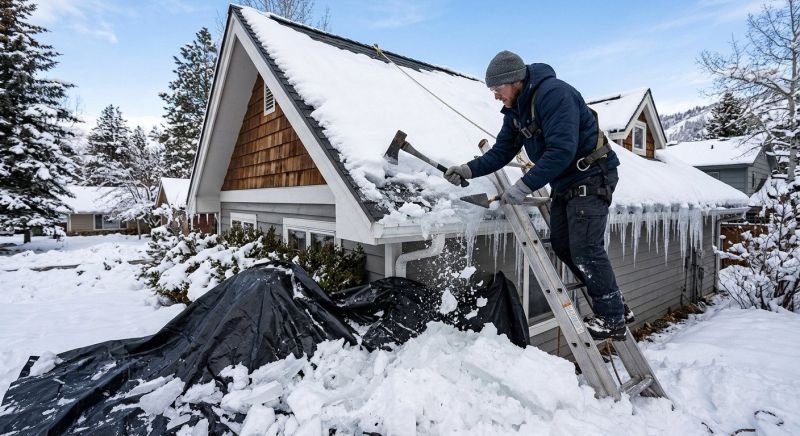 Roof Ice Dam Removal in Tulsa, OK